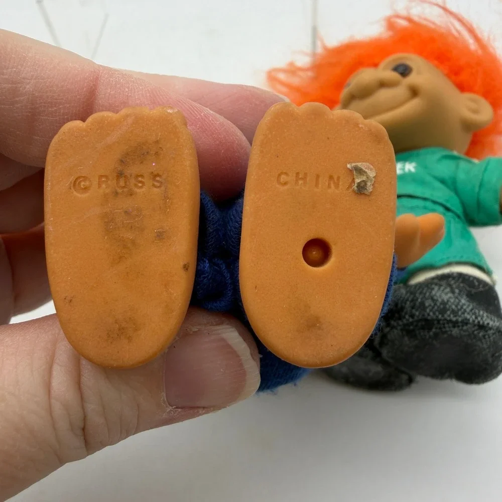 VTG Russ Troll Doll Lot 2 Coach & Super Kicker Soccer Sports 3 Inch Figures